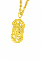 10K Yellow Gold Lion Head Pendant Necklace Set – Symbol of Strength & Power | Jewelry Palace