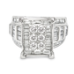10K White Gold Square Diamond Cinderella Ring 1.90 ctw | Baguette & Round Cut Statement Ring – Jewelry Palace Lithonia GA