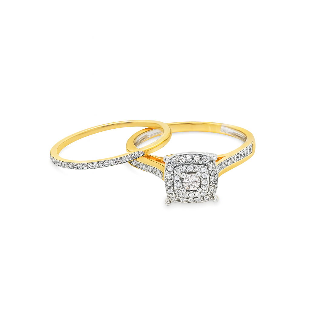 10K Yellow Gold Round Cut Diamond Engagement Ring 0.25 ctw