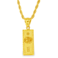 10K Yellow Gold $100 Money Bar Pendant Necklace Set – Symbol of Wealth & Success | Jewelry Palace