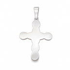10K White Gold Elegant Diamond Cross Pendant 0.68 ctw