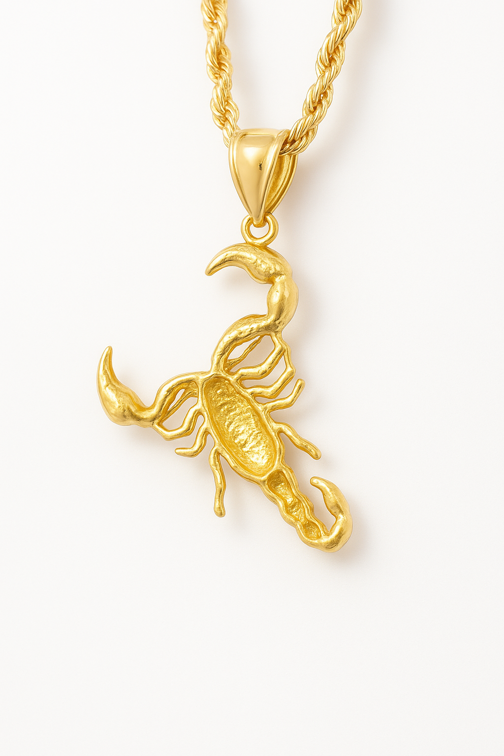 10K Yellow Gold Scorpion Pendant Necklace Set – Bold & Fearless Design | Jewelry Palace