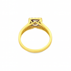 14K Yellow Gold Square Cut Diamond Halo Ring 0.94 ctw | Elegant Engagement & Fashion Jewelry – Jewelry Palace Lithonia GA