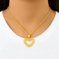 10K Yellow Gold Open Heart Pendant Necklace Set – Diamond-Cut Love Design | Jewelry Palace