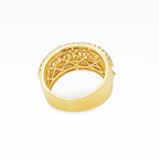 14K Yellow Gold Diamond Baguette Band 2.00 CTW | Women’s Multi-Row Statement Ring | Jewelry Palace