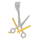10K Yellow Gold Diamond Scissors Pendant 0.33 ctw – Barber & Stylist Jewelry | Jewelry Palace Lithonia, GA