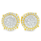 10K Two-Tone Gold 0.44 ctw Diamond Prong Set Earrings | Elegant Dual Finish Studs | Jewelry Palace