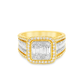 10K Yellow Gold Baguette Diamond Ring with 2 Bands 1.25 ctw