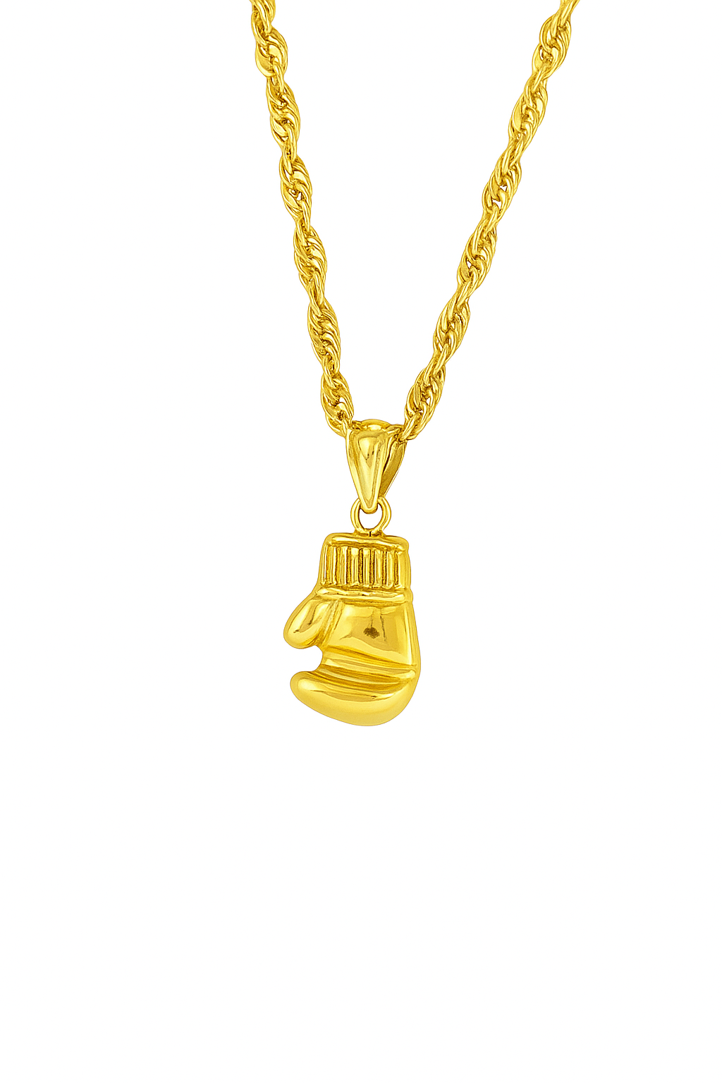 10K Yellow Gold Boxing Glove Pendant Necklace Set – Symbol of Strength & Determination | Jewelry Palace