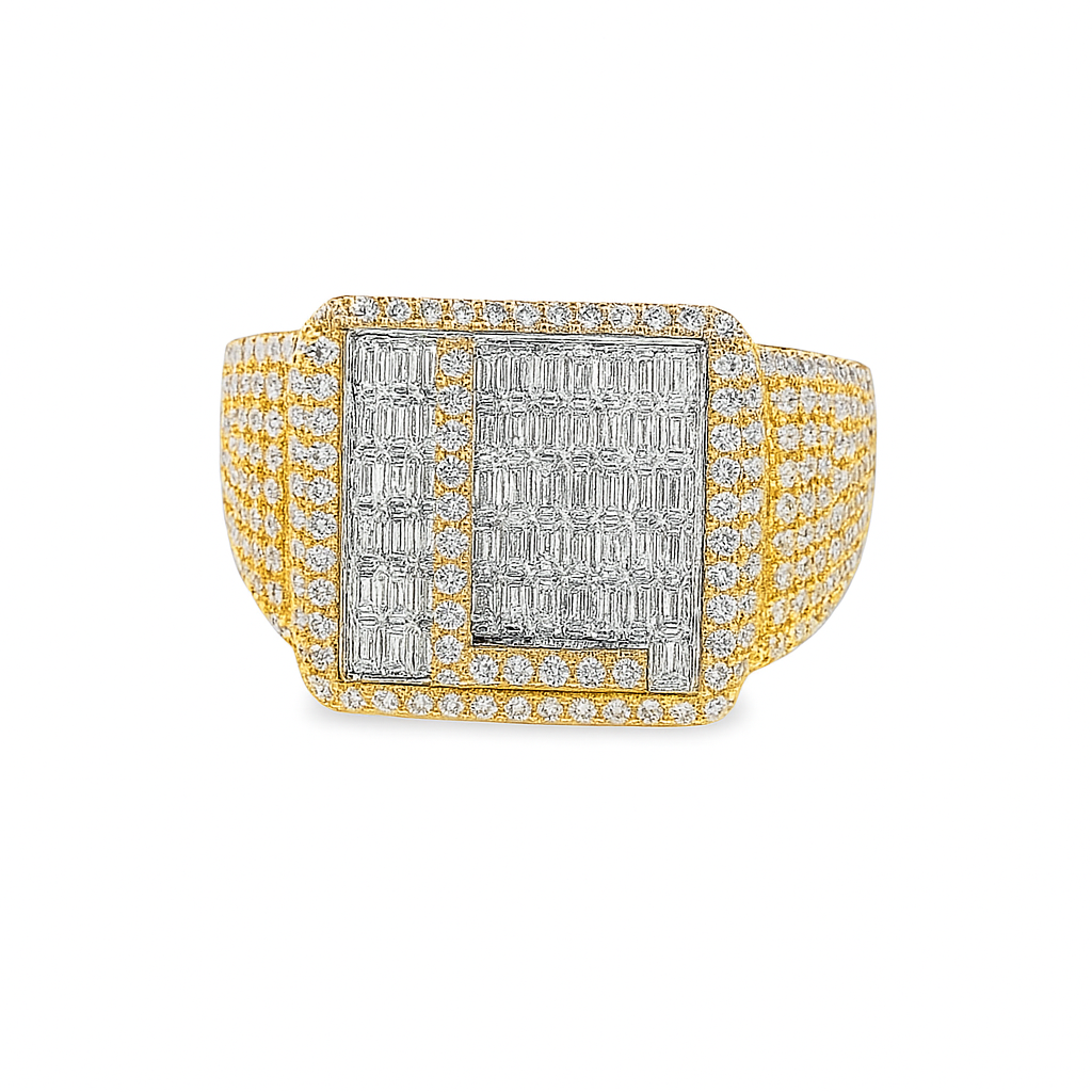 10K Yellow Gold Diamond Initial “L” Ring 0.86 CTW | Custom Letter Ring | Jewelry Palace