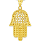 10K Yellow Gold Hamsa Hand Pendant Necklace Set – Symbol of Protection & Luck | Jewelry Palace