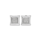 10K White Gold Diamond Square Stud Earrings | 0.25 CTW | Jewelry Palace