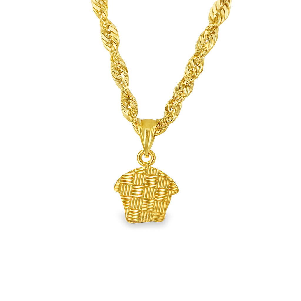 10K Yellow Gold Medusa Pendant Necklace | Bold Rope Chain Set | Jewelry Palace