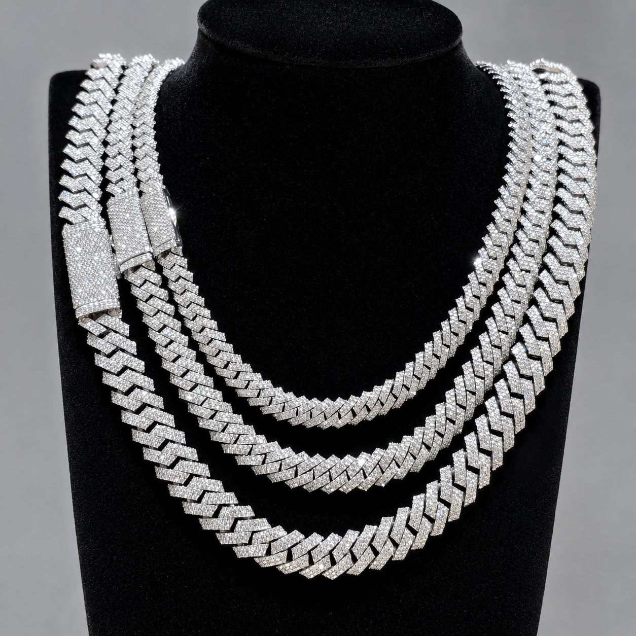 Natural Diamond Miami Cuban Link Chain | 8mm, 10mm & 12mm | Real 925 Sterling Silver | Up to 24"