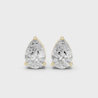 Pear Cut Lab Grown Diamond Stud Earrings 0.50–5.00 CTW in 14K Gold