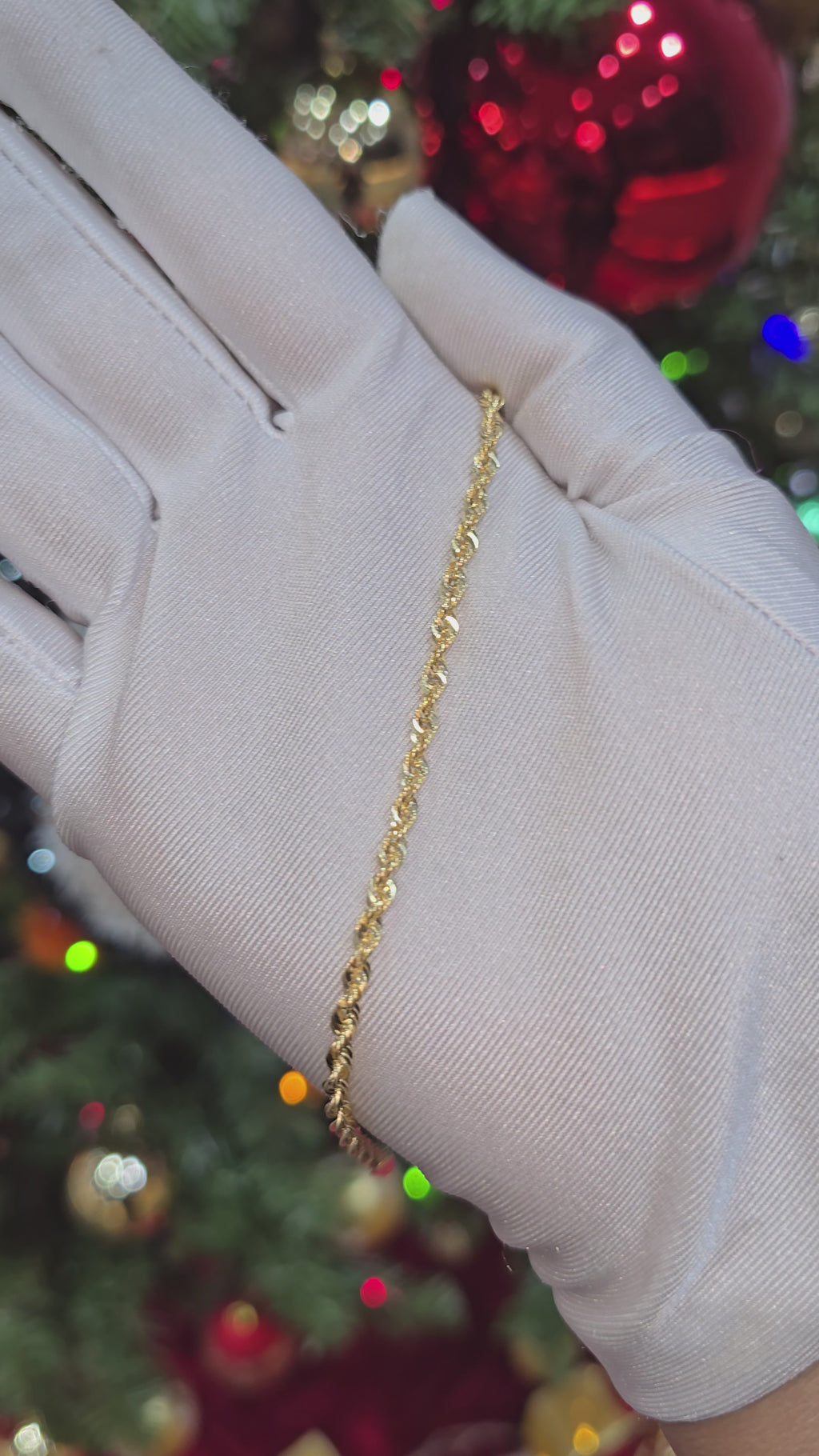 10K Yellow Gold Rope Bracelet 3mm Diamond Cut Chain 6" 7" 8" Mens Womens
