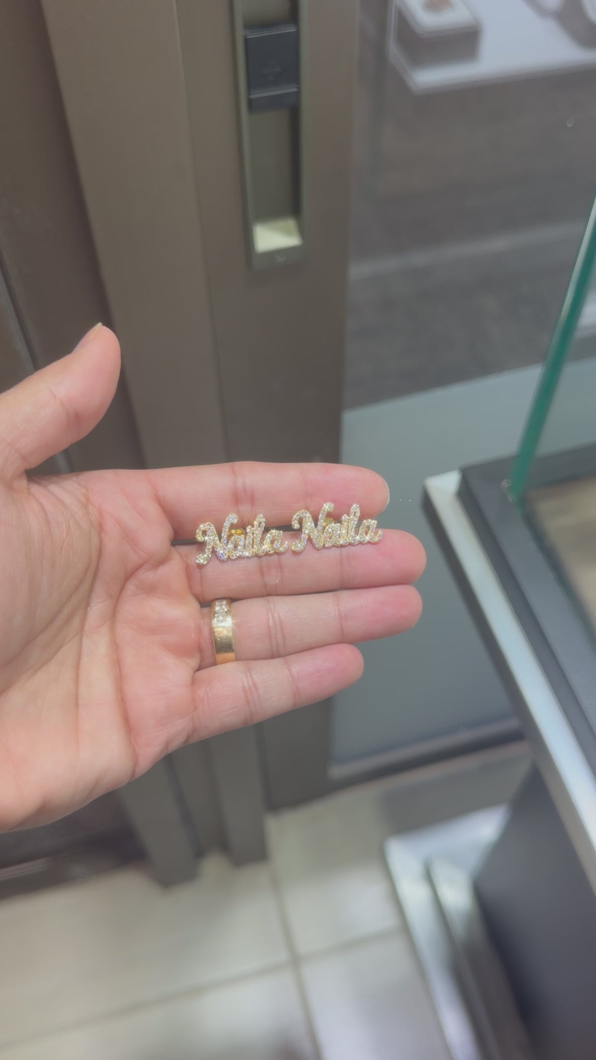 10K Solid Gold Custom Name Earrings with VVS Lab-Grown Diamonds – 1.59 CTW