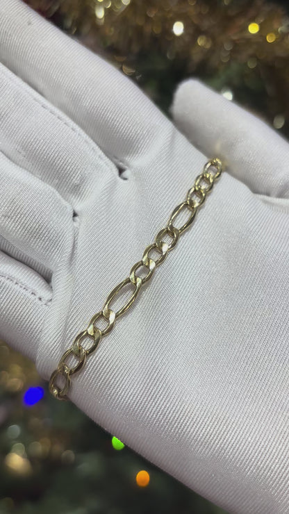 10KT Gold Figaro Link 5.5MM