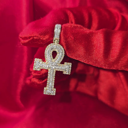 Ankh Pendant 0.5 Ct. Diamond 10K White Gold
