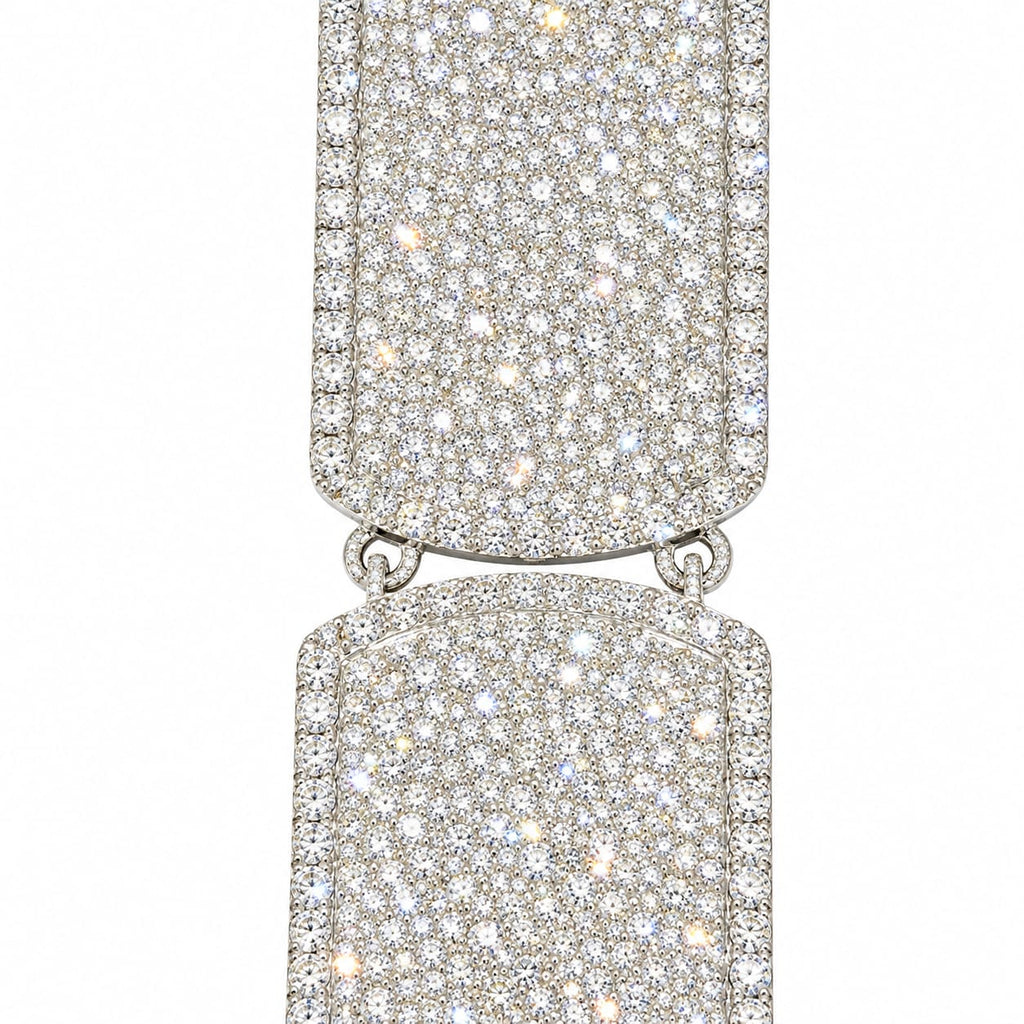 Lab-Grown Diamonds Sterling Silver Double Dog Tag Pendant – 15.37 CTW
