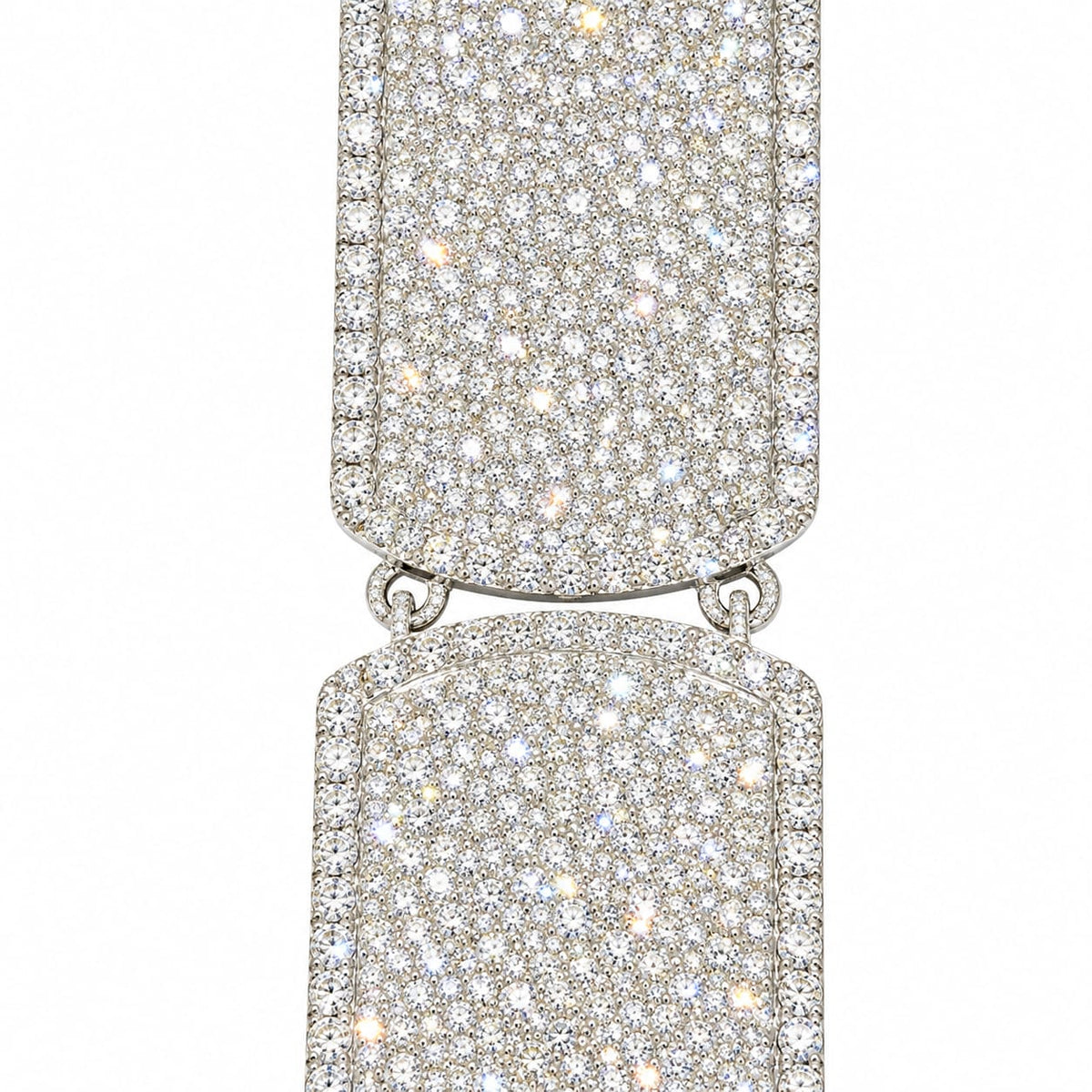 Lab-Grown Diamonds Sterling Silver Double Dog Tag Pendant – 15.37 CTW