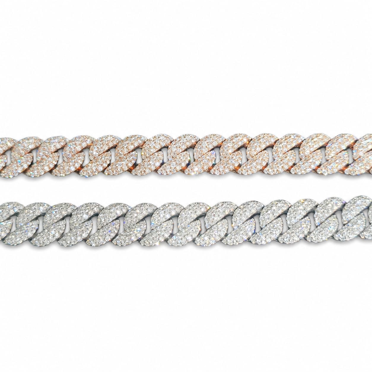 Lab Diamond Sterling Silver 12mm Cuban Link Bracelet 13.05 CTW