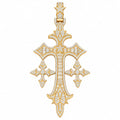 Lab Diamond Sterling Silver Cross Pendent 2.88 CTW