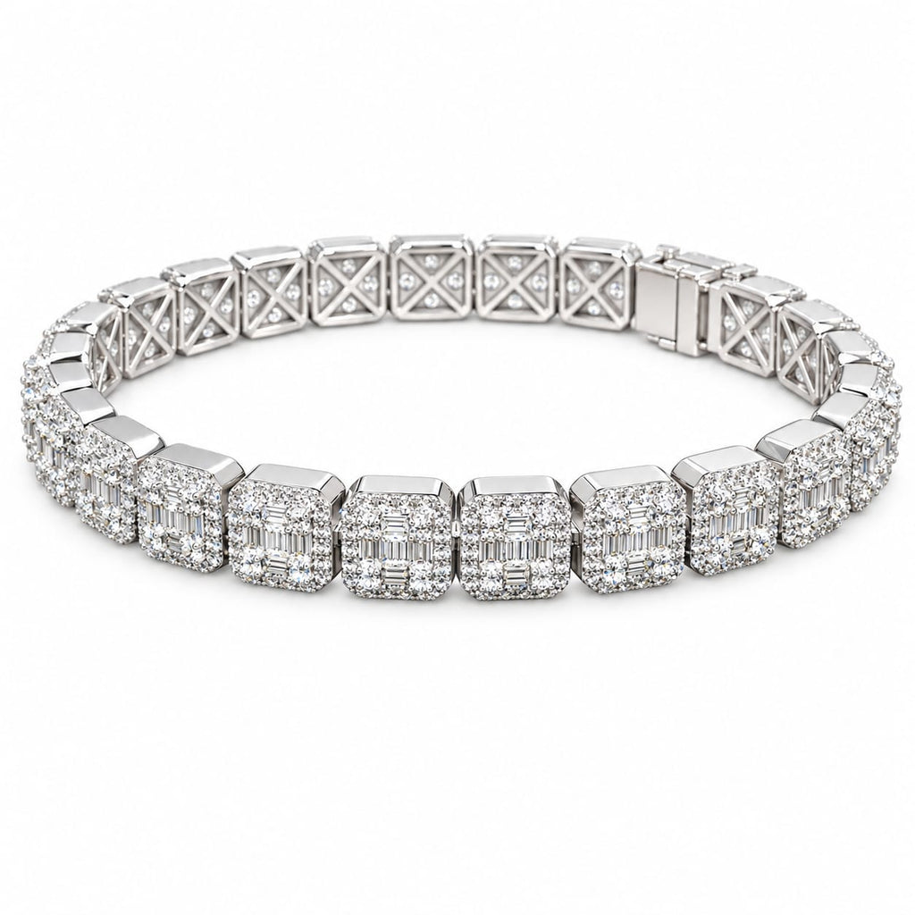 Lab-Grown Sterling Silver Diamond Bracelet – 7.50 CTW