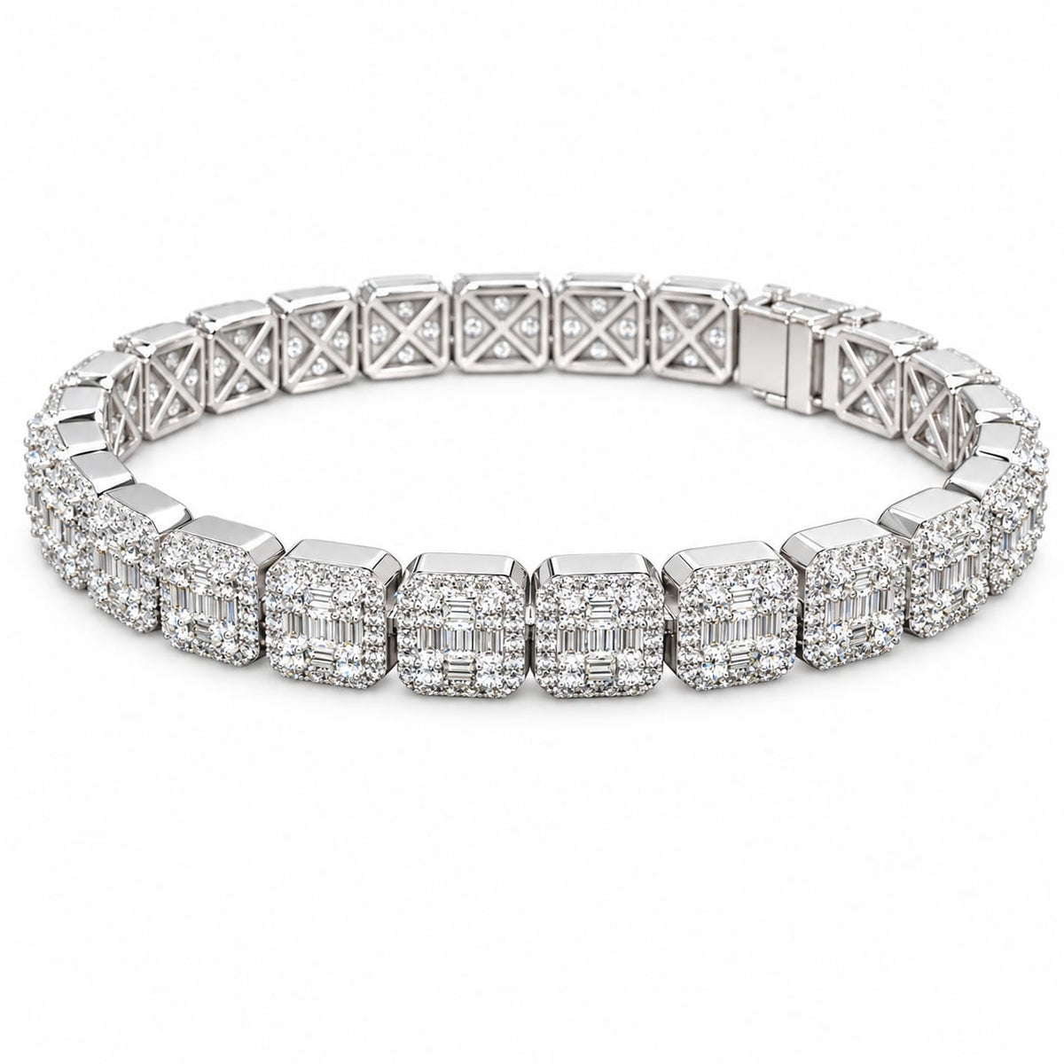 Lab-Grown Sterling Silver Diamond Bracelet – 7.50 CTW