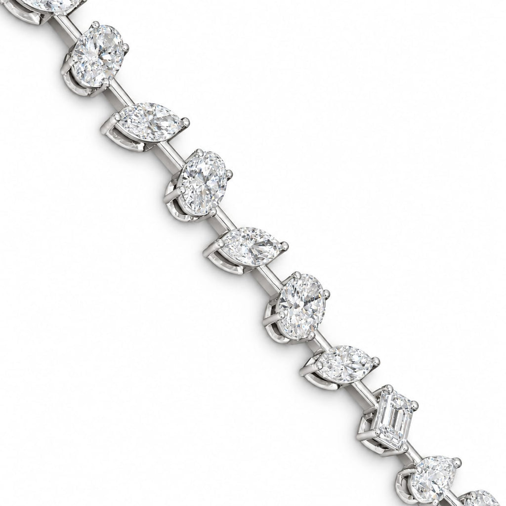 14KT Gold Fancy Cut Lab Diamond Bracelet – Approx. 10.05 CTW