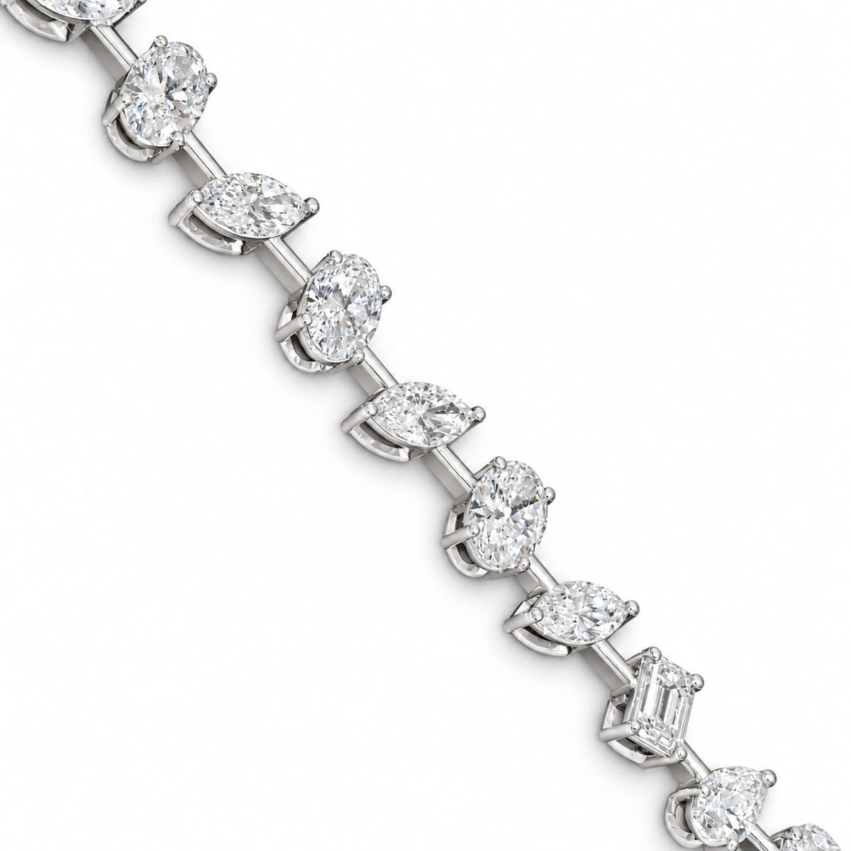 14KT Gold Fancy Cut Lab Diamond Bracelet – Approx. 10.05 CTW