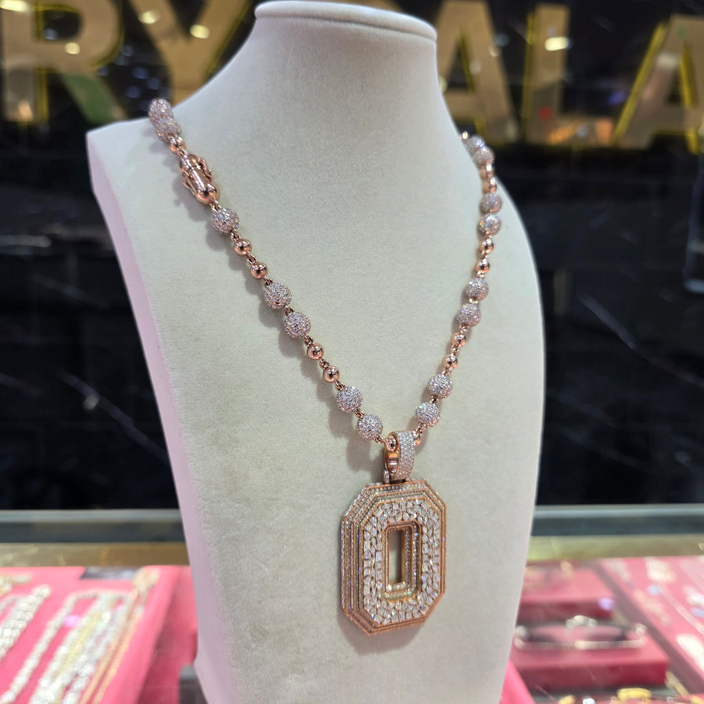 VVS Moissanite Custom Pendent and Custom Chain Combo