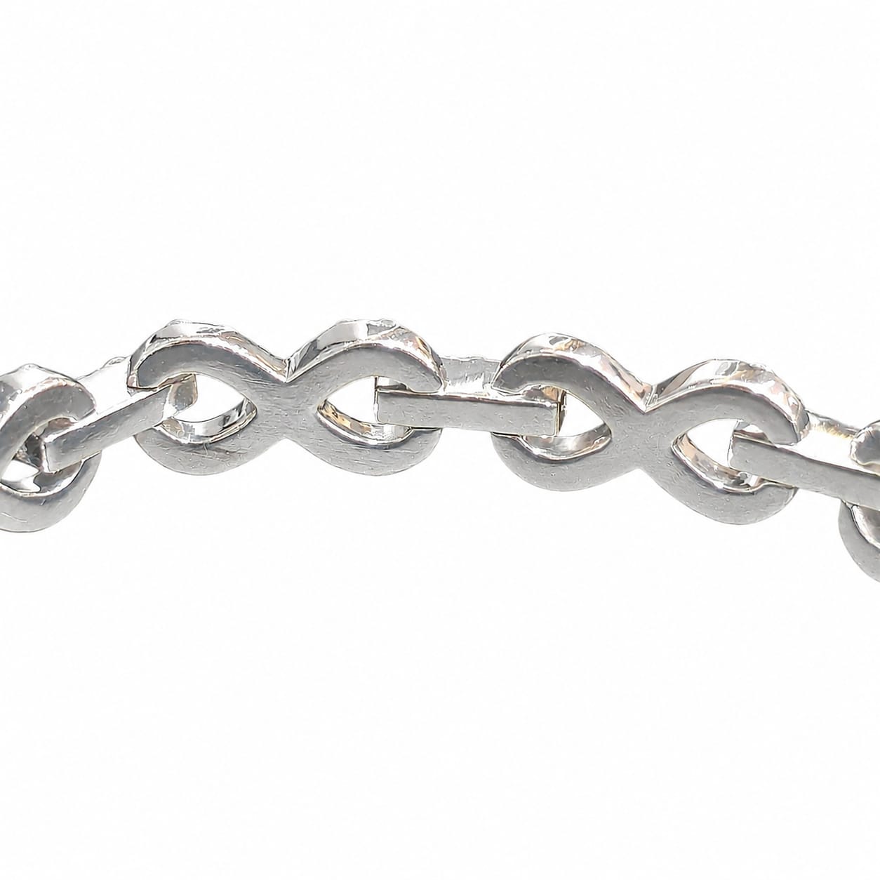 Lab Diamond Sterling Silver Infinity Bracelet