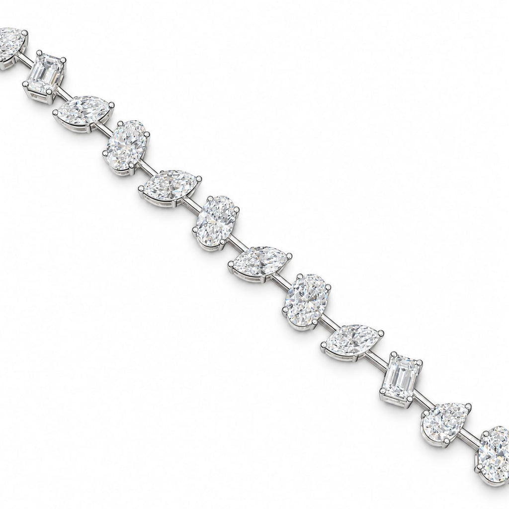 14KT Gold Fancy Cut Lab Diamond Bracelet – Approx. 10.05 CTW