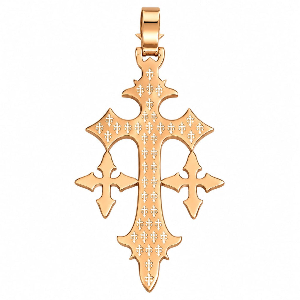Lab Diamond Sterling Silver Cross Pendent 2.88 CTW