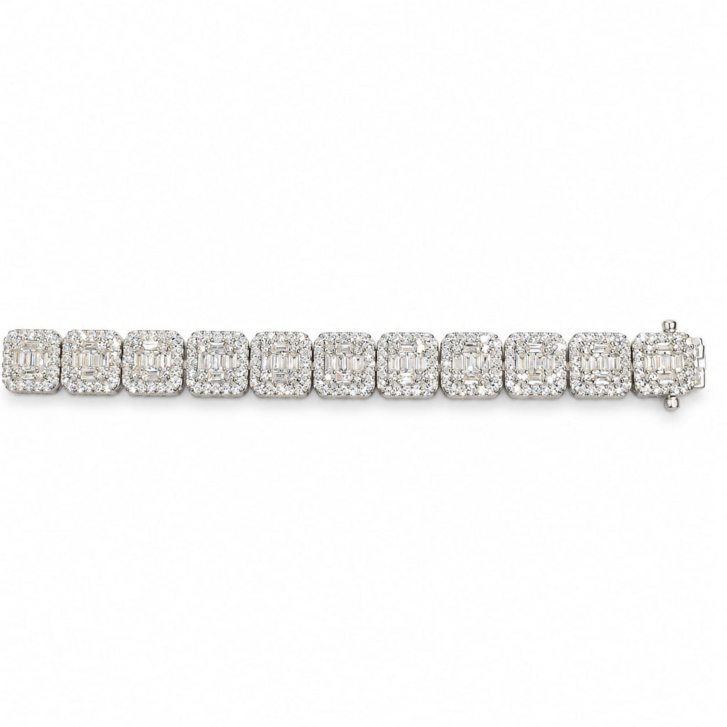 Lab-Grown Sterling Silver Diamond Bracelet – 7.50 CTW
