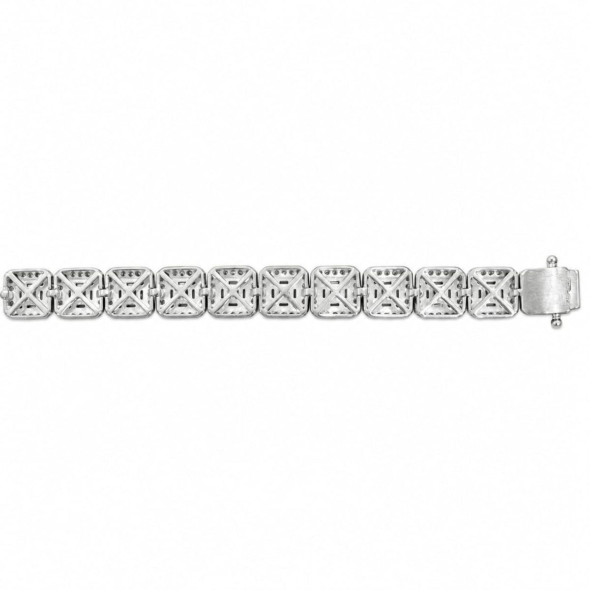 Lab-Grown Sterling Silver Diamond Bracelet – 7.50 CTW