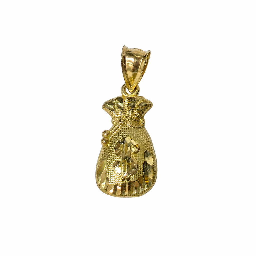 10KT Gold Money Bag Pendant