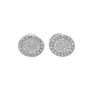 10KT Gold Diamond Cluster Halo Earrings 0.17 CTW