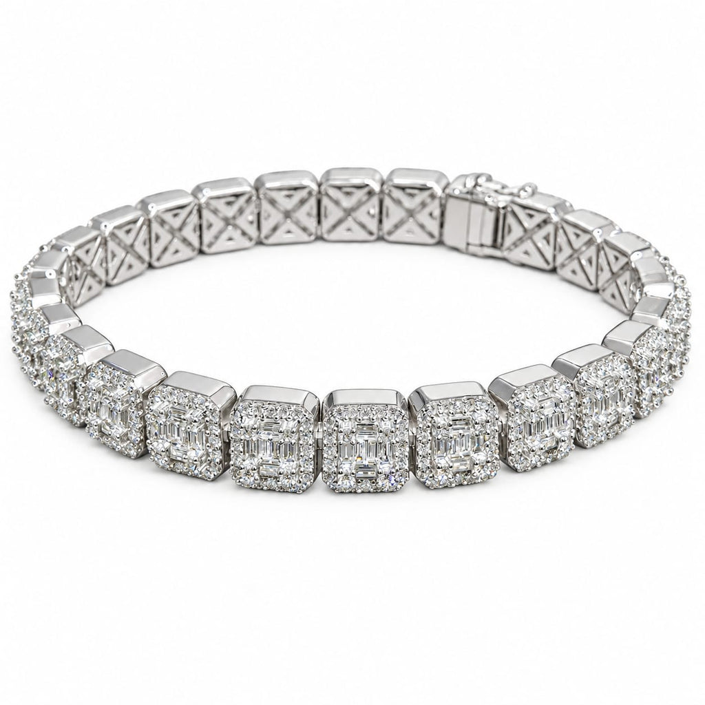 Lab-Grown Sterling Silver Diamond Bracelet – 7.50 CTW
