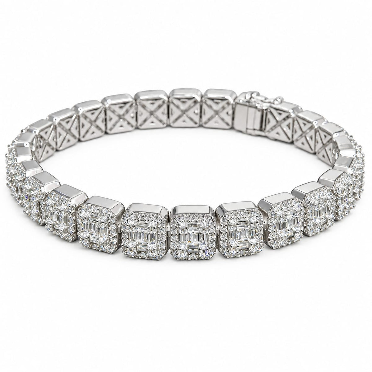 Lab-Grown Sterling Silver Diamond Bracelet – 7.50 CTW