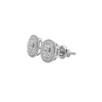10KT Gold Diamond Cluster Stud Earrings 0.16 CTW