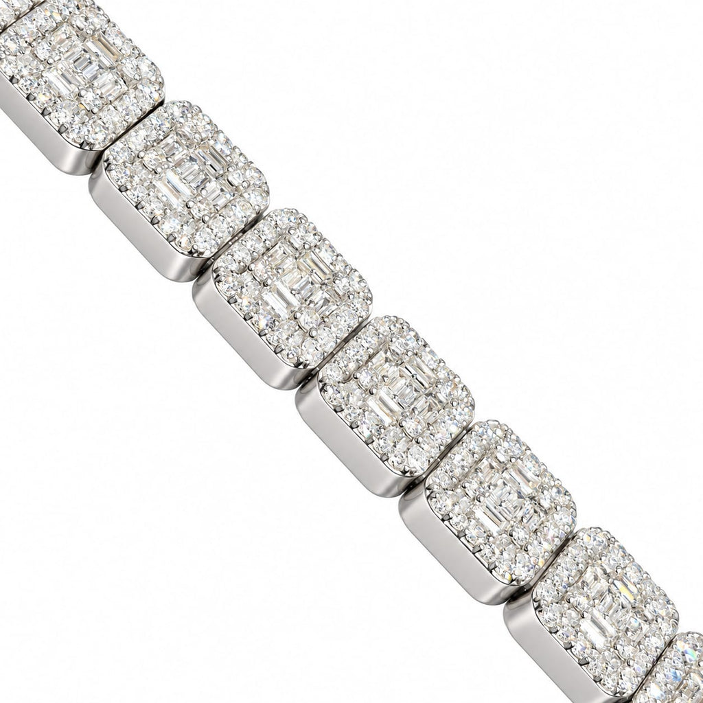 Lab-Grown Sterling Silver Diamond Bracelet – 7.50 CTW