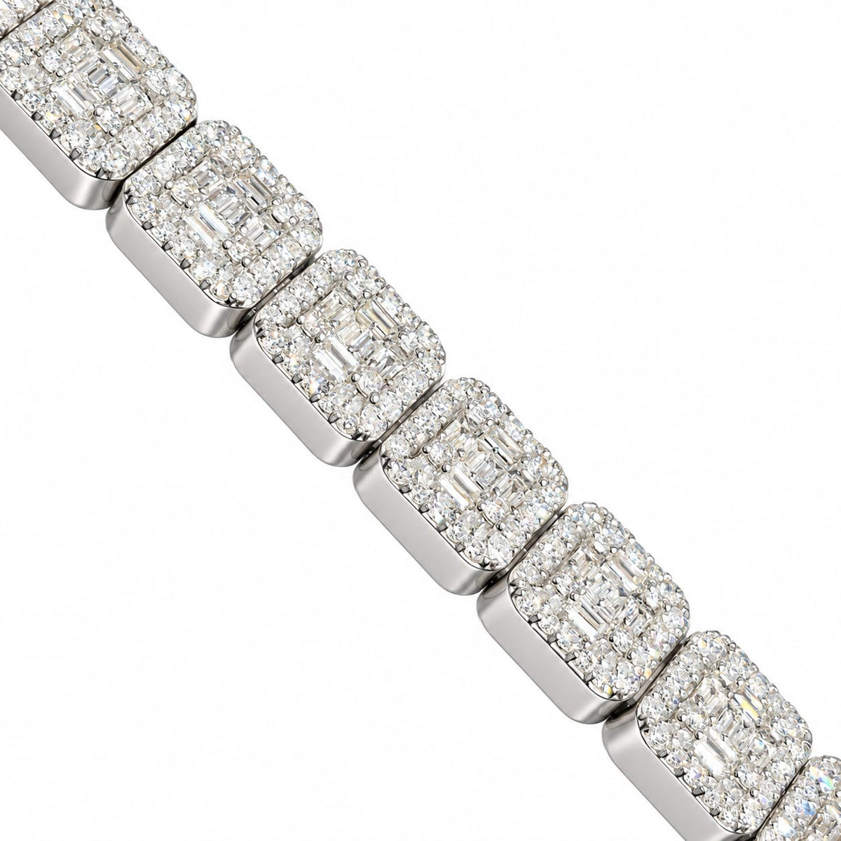 Lab-Grown Sterling Silver Diamond Bracelet – 7.50 CTW