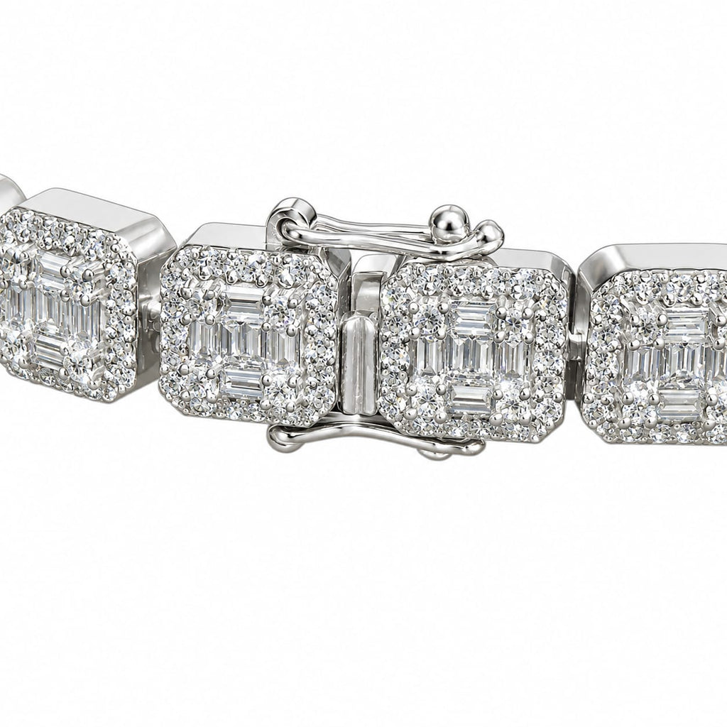 Lab-Grown Sterling Silver Diamond Bracelet – 7.50 CTW