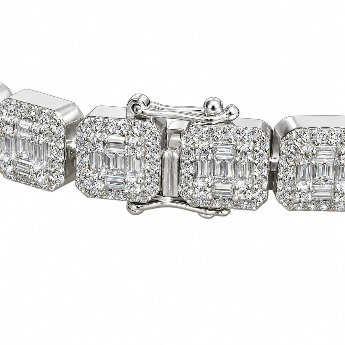 Lab-Grown Sterling Silver Diamond Bracelet – 7.50 CTW
