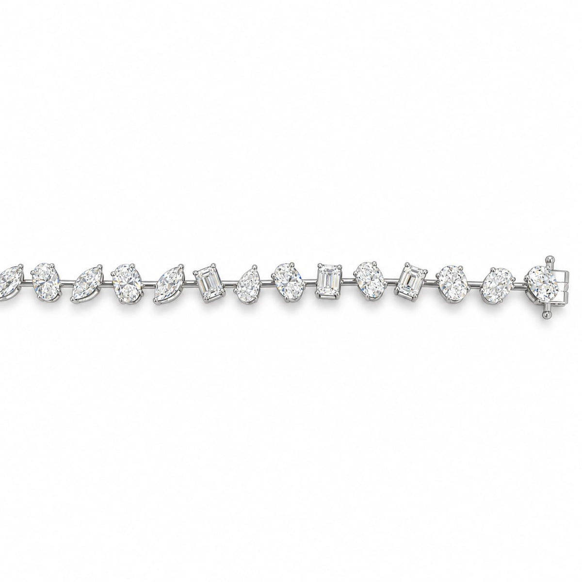 14KT Gold Fancy Cut Lab Diamond Bracelet – Approx. 10.05 CTW