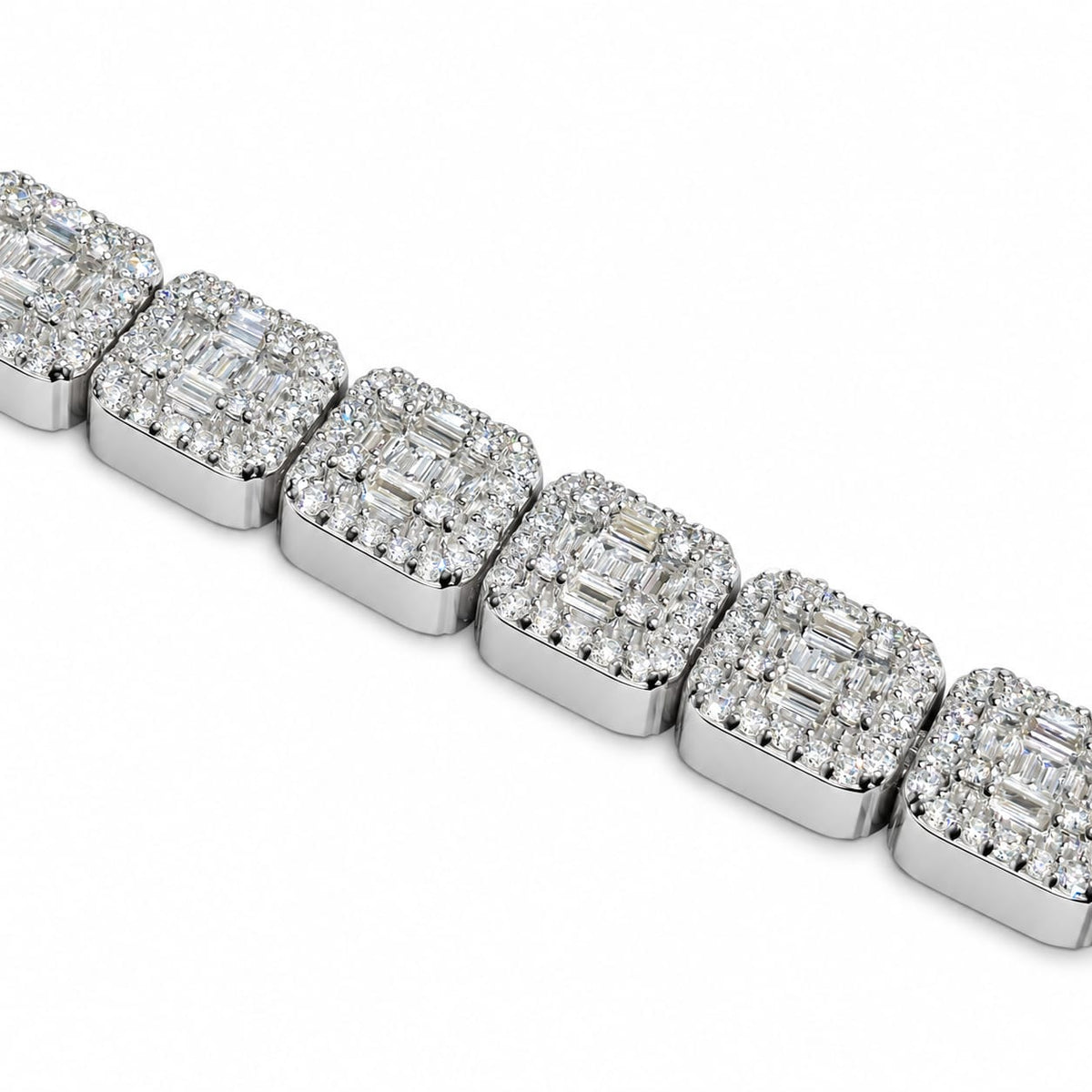 Lab-Grown Sterling Silver Diamond Bracelet – 7.50 CTW