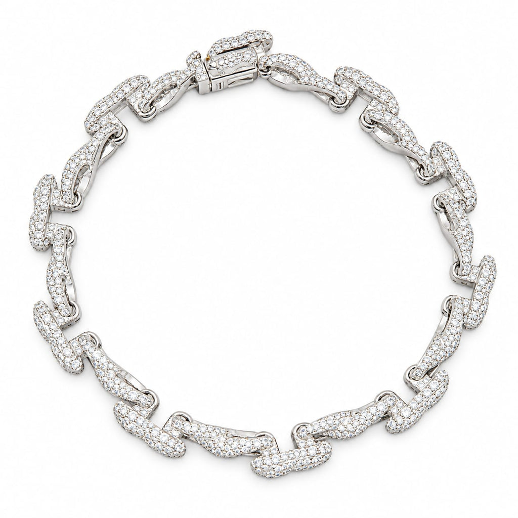 Sterling Silver Lab-Grown Diamond Infinity Heart Bracelet – 8.72 CTW