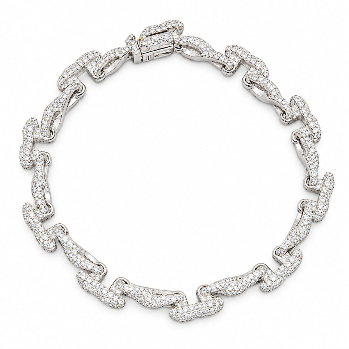 Sterling Silver Lab-Grown Diamond Infinity Heart Bracelet – 8.72 CTW